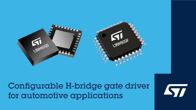 Automotive DC motor pre-driver from STMicroelectronics simplifies EMI optimization and saves power